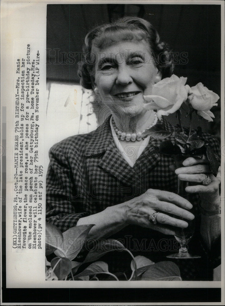 1977 Flower Mamie Eisenhower President - Historic Images