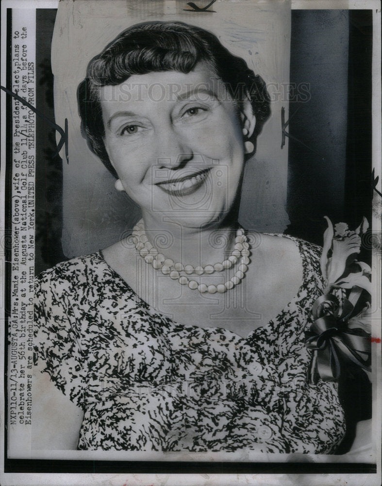 1953 Mamie Eisenhower Wife President Plan-Historic Images