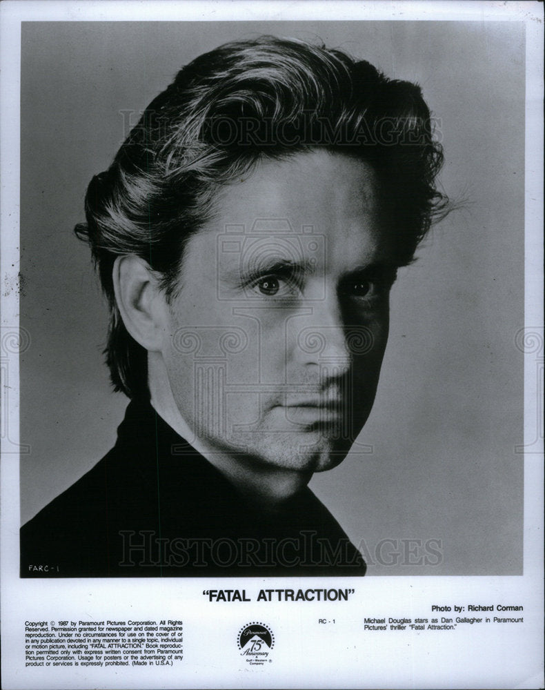 1987 Michael Douglas actor producer movies - Historic Images