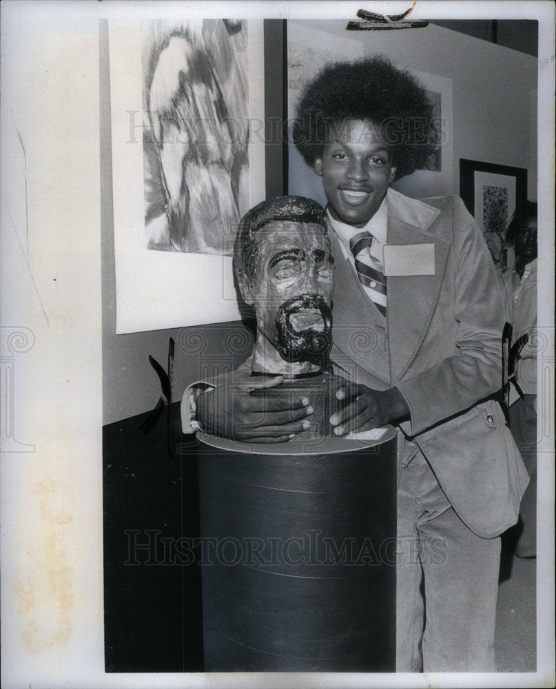 1976 Student Art Exhibit Malcolm X Artist - Historic Images