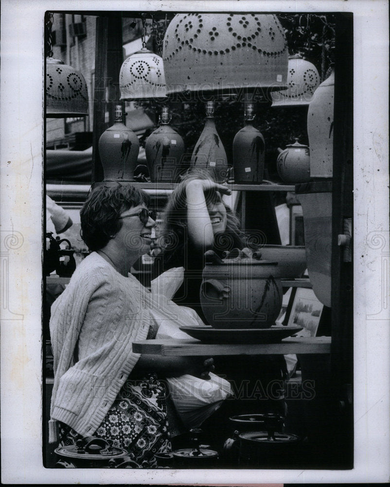 1979 Ann Arbor Art Fair Women Shopping - Historic Images