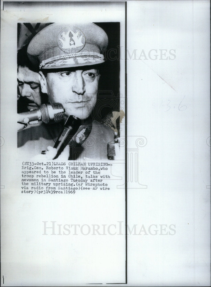 1969 Brig Gen. Roberto Viaux leader troops - Historic Images