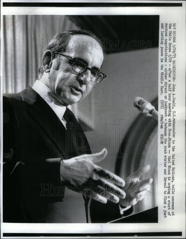 1973 John Scali Ambassador to UN - Historic Images