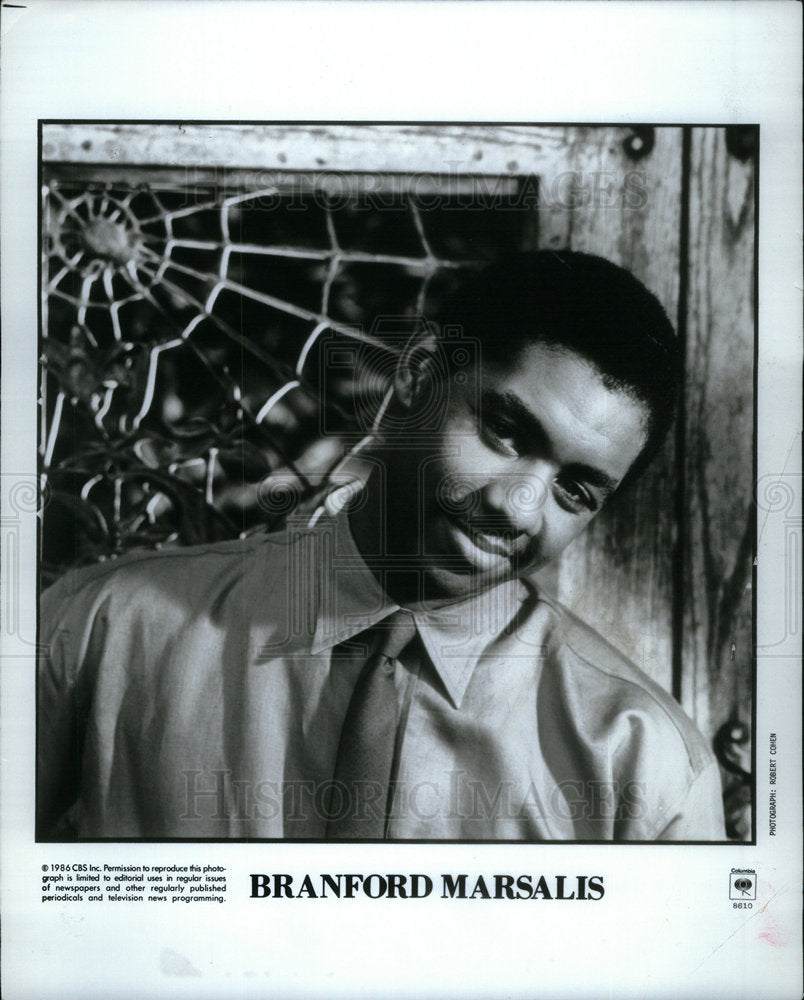 1987 Branford Marsalis American saxophonist - Historic Images