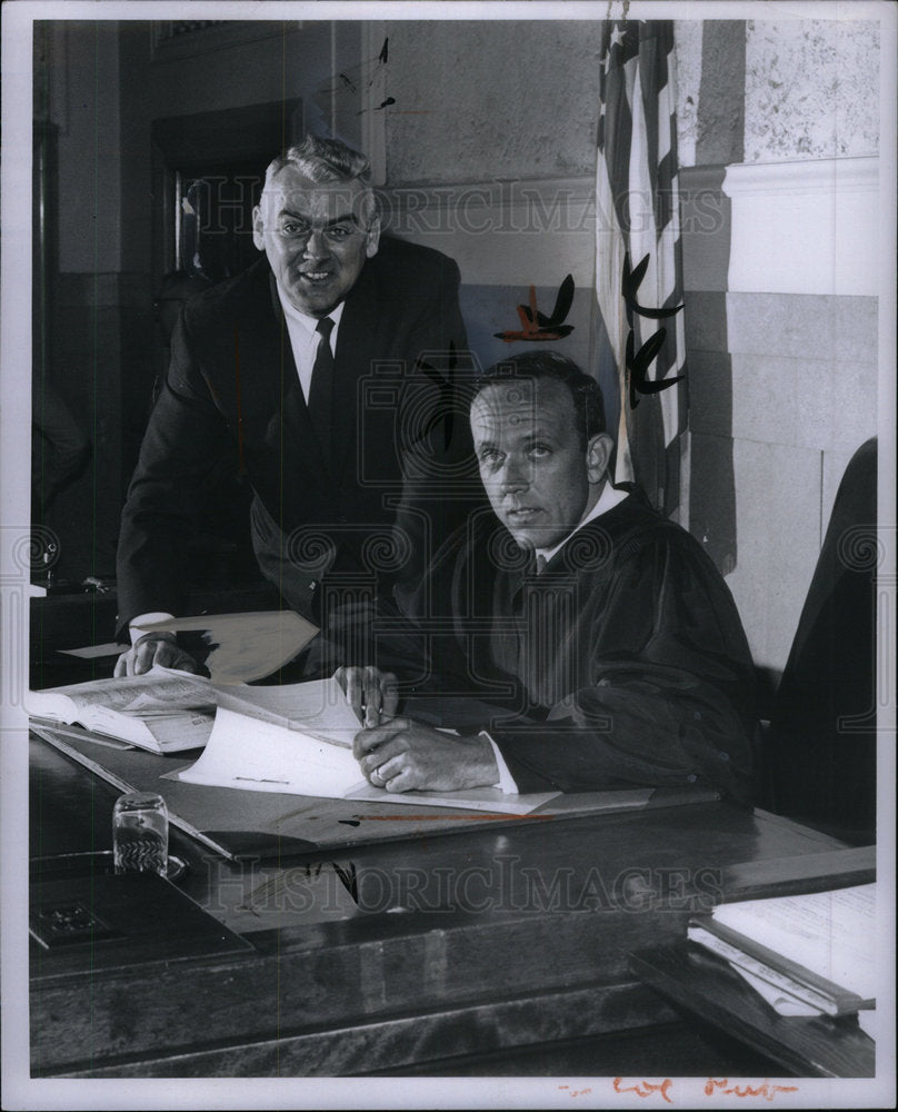 1966 Judge Richard Maher Clerk James Maher - Historic Images