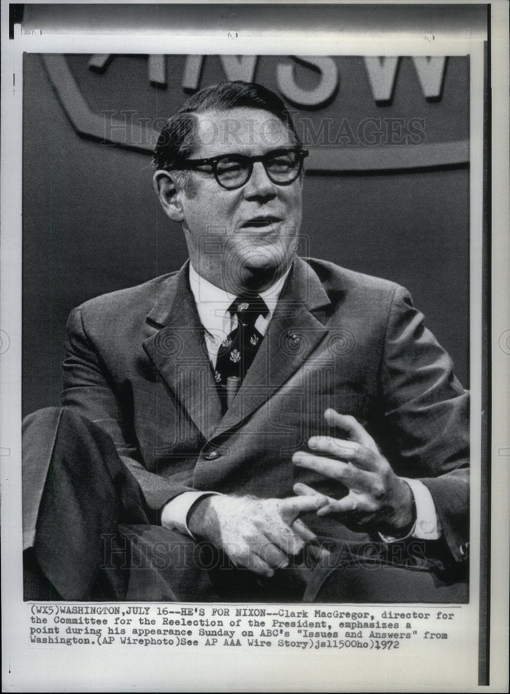 1972 Clark MacGregor on Issues and Answers - Historic Images