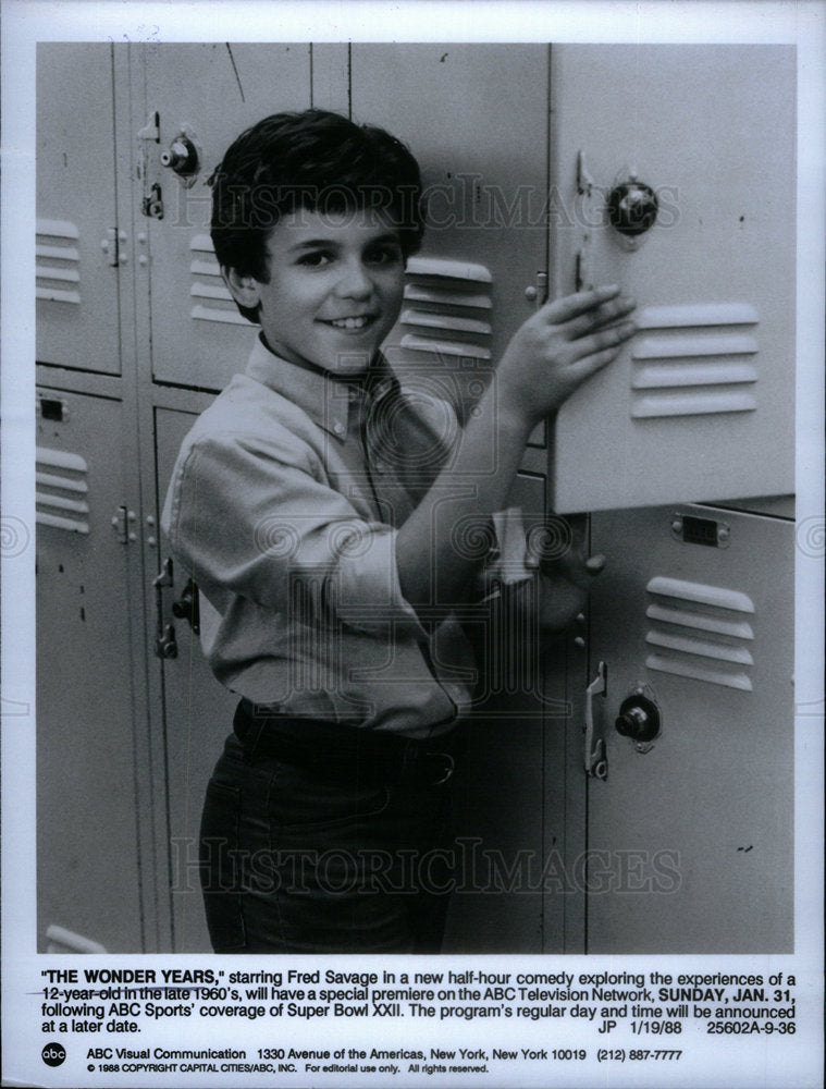 1988 Fred Savage/Actor/Director/Producer - Historic Images