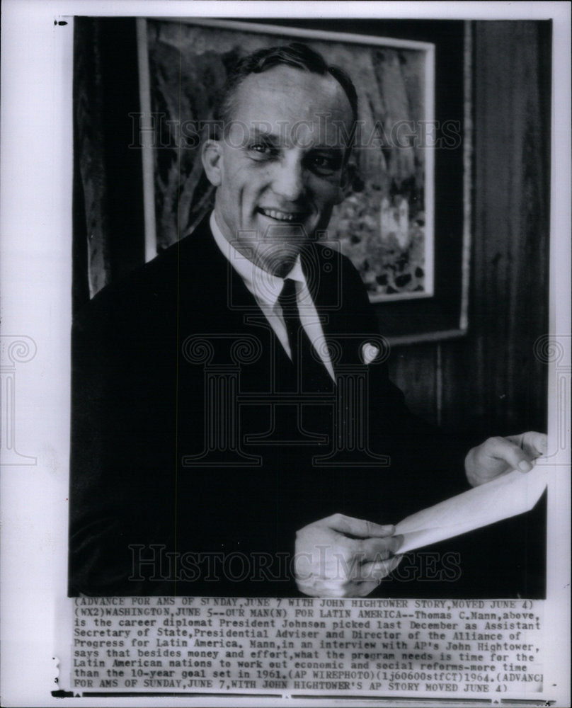 1964 Thomas C. Mann, Diplomat - Historic Images