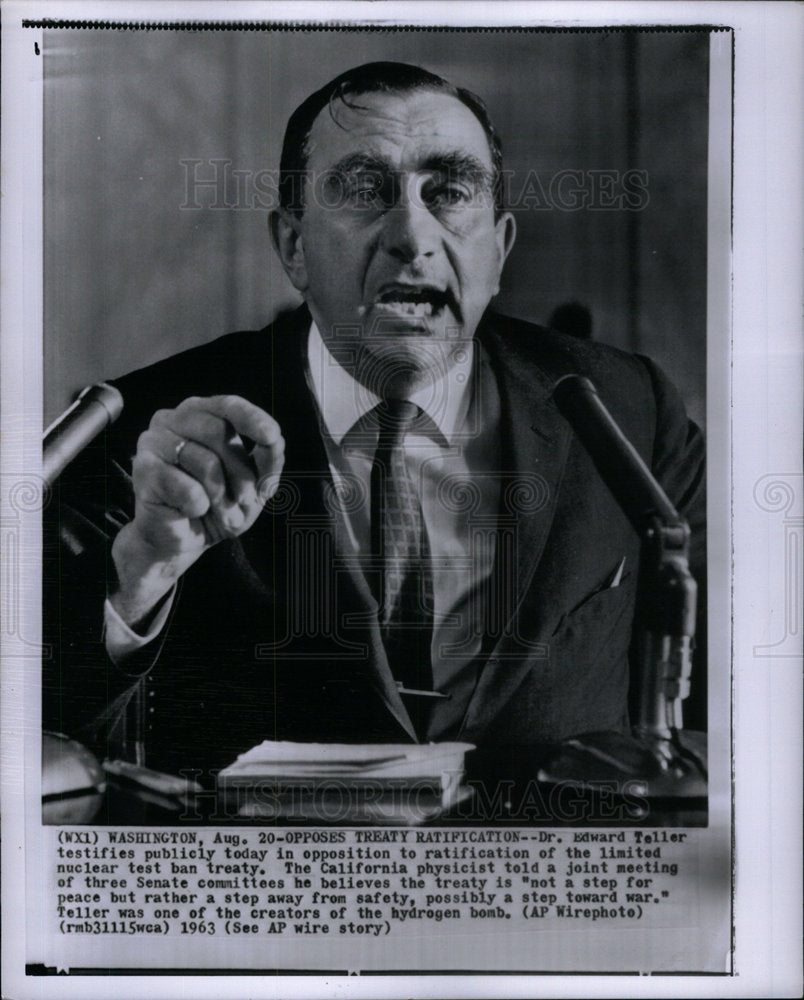 1963 Dr. Edward Teller testifying - Historic Images