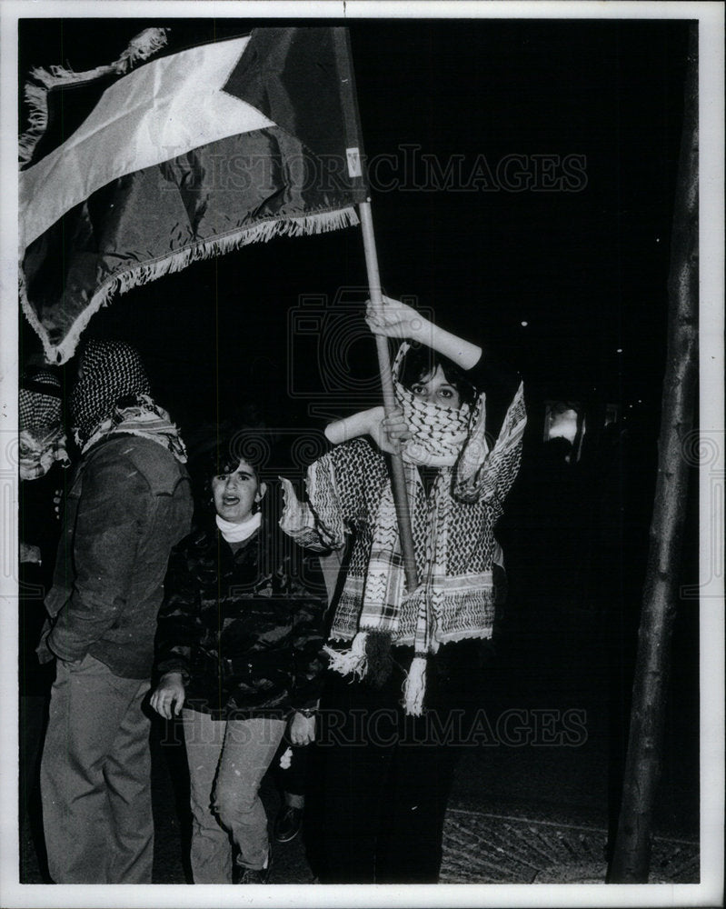 1980 Arabs protest Menachem Begin Detroit - Historic Images