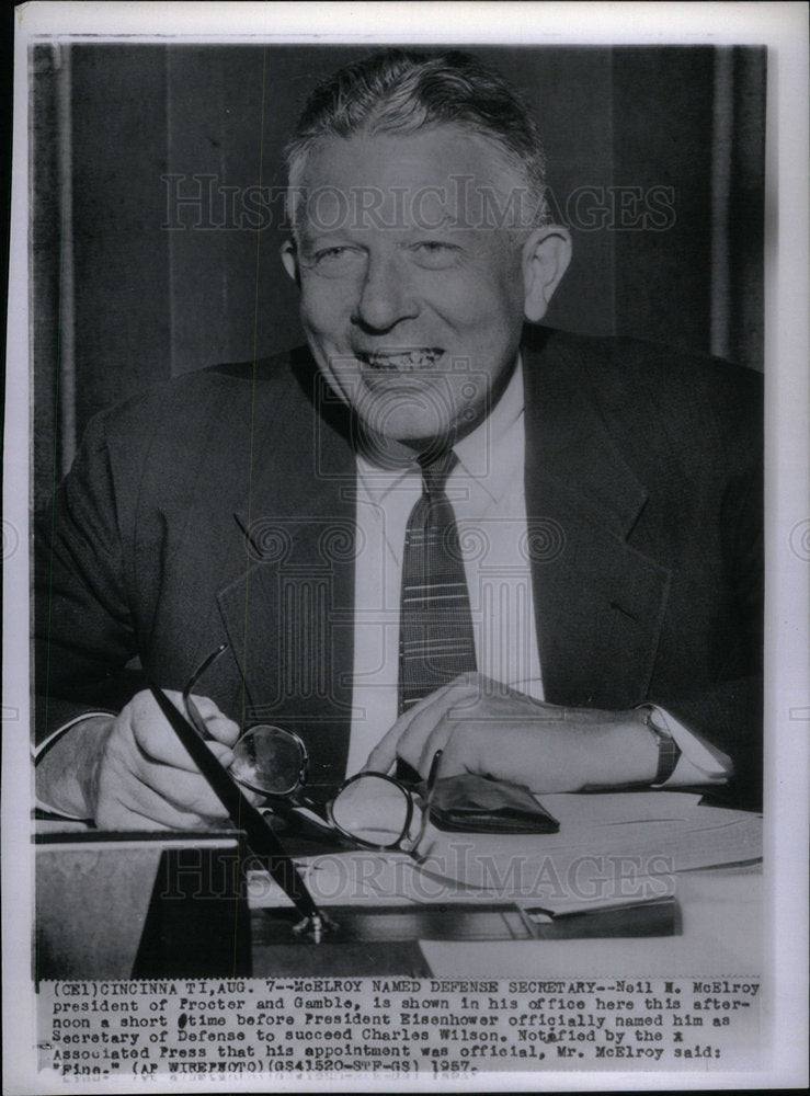 1957 Neil McElroy Secretary Defense - Historic Images