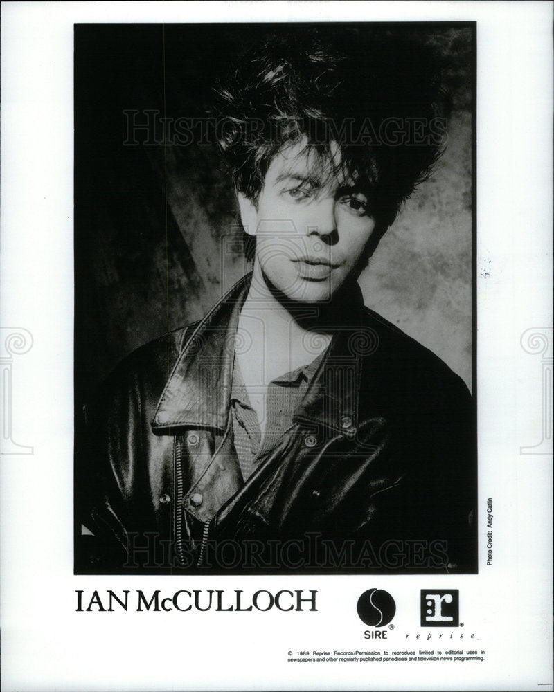 1989 Ian McCulloch Singer Reprise Records - Historic Images