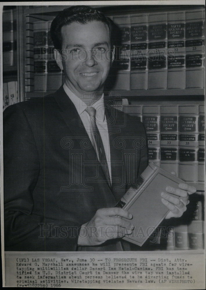 1966 District Attorney Edward G Marshall - Historic Images