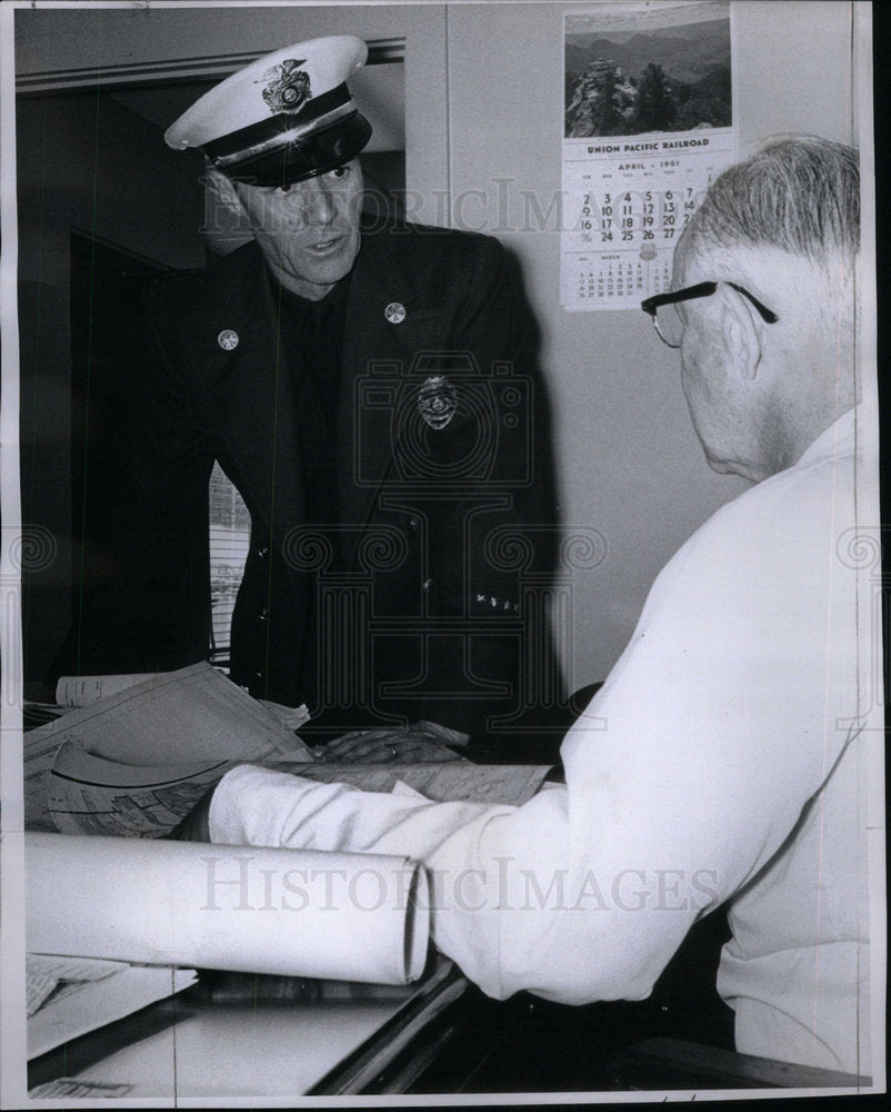 1961 Allie Feldman Chief Danny Cronin Map - Historic Images