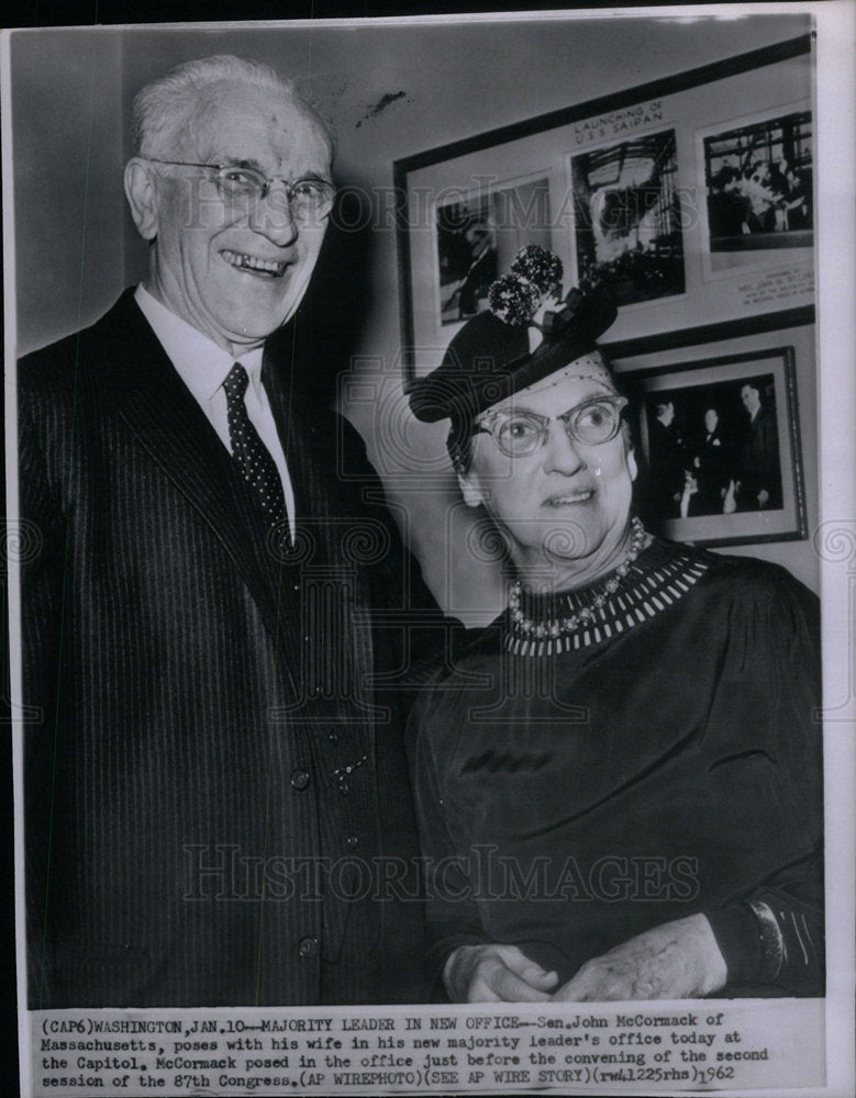 1962 Sen. John McCormack and his wife - Historic Images