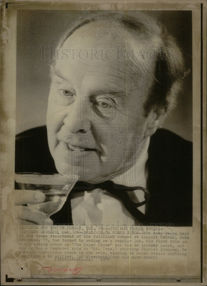 1975 John Houseman American Film Actor - Historic Images