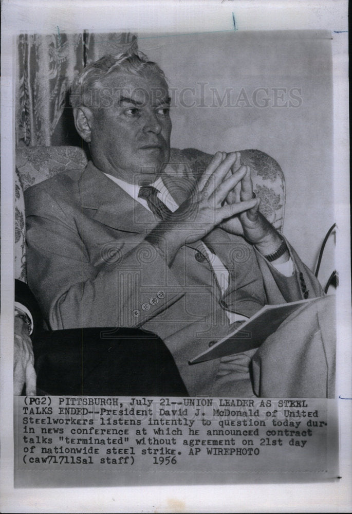 1956 David McDonald Steel union president - Historic Images