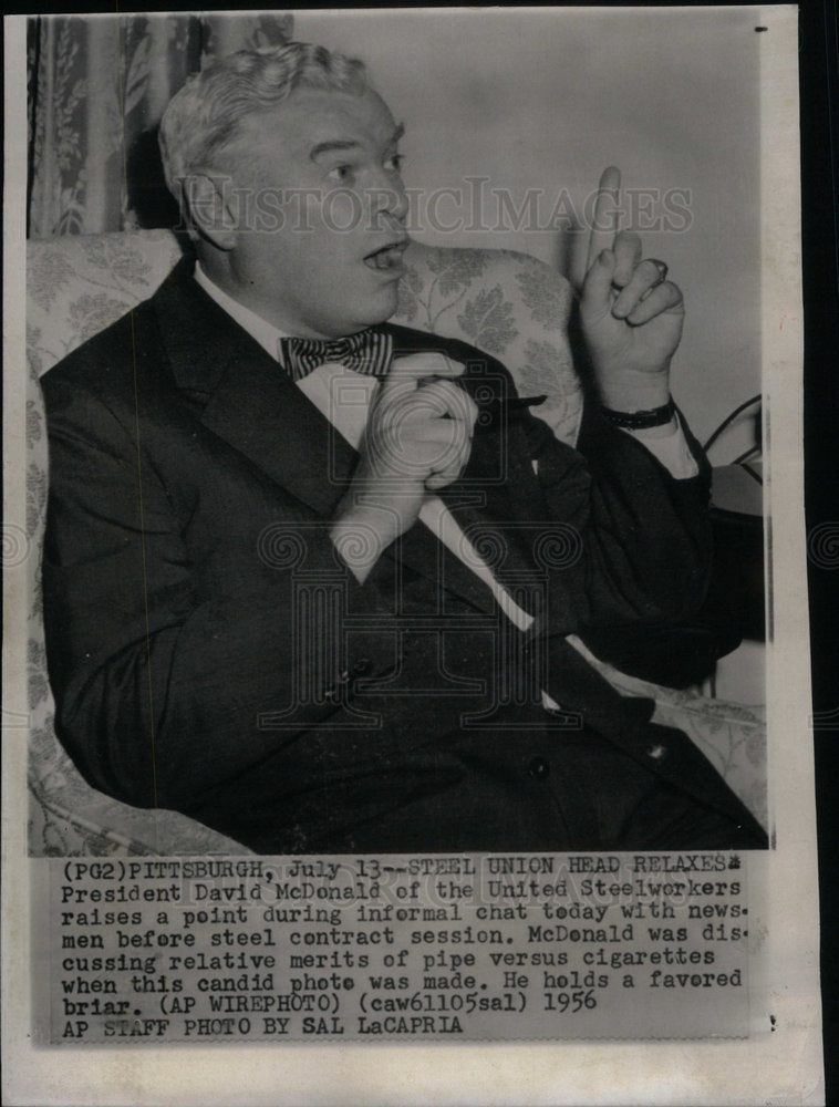 1956 President McDonald United Steelworkers - Historic Images