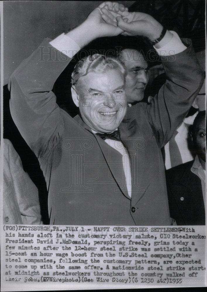 1955 David McDonald president Steel Union - Historic Images