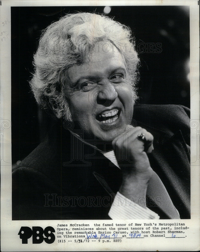 1972 James McCracken Tenor New York Met - Historic Images