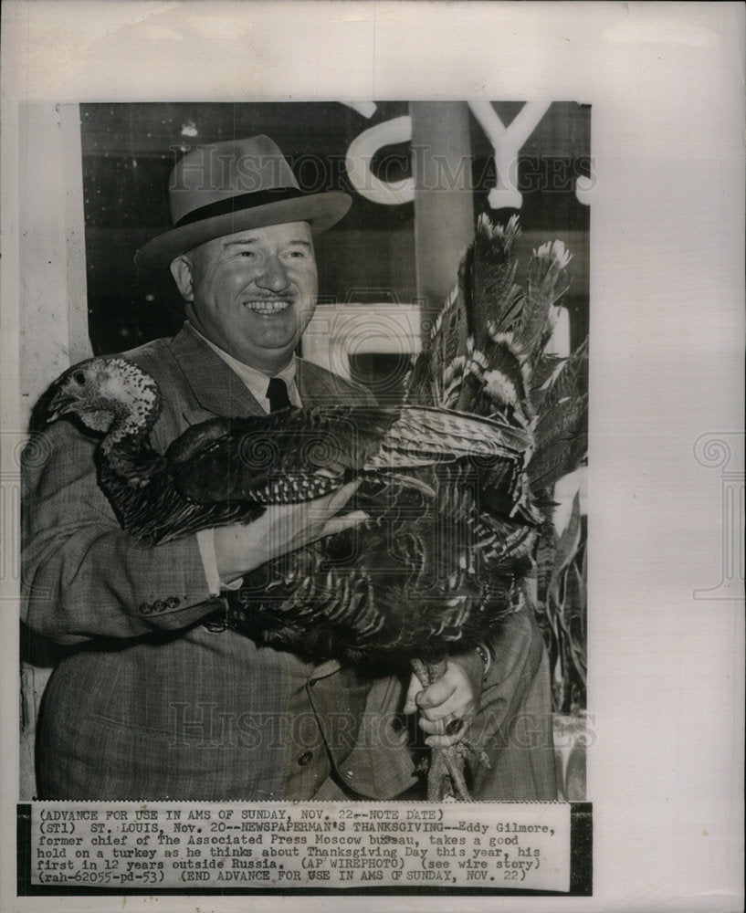 1953 Press Photo Eddy Gilmore Newspaperman bureau chief - Historic Images