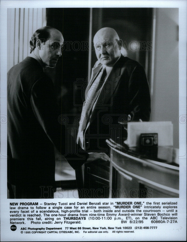 1995 Press Photo Stanley Tucci and Daniel Benzali - Historic Images