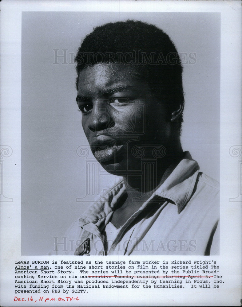 1978 Press Photo Levar Burton - Historic Images