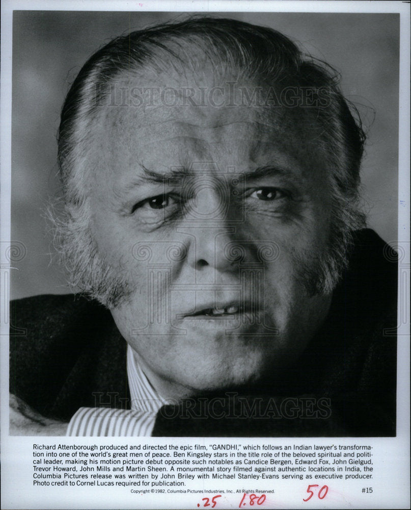 1983 Press Photo Richard Attenborough - Historic Images