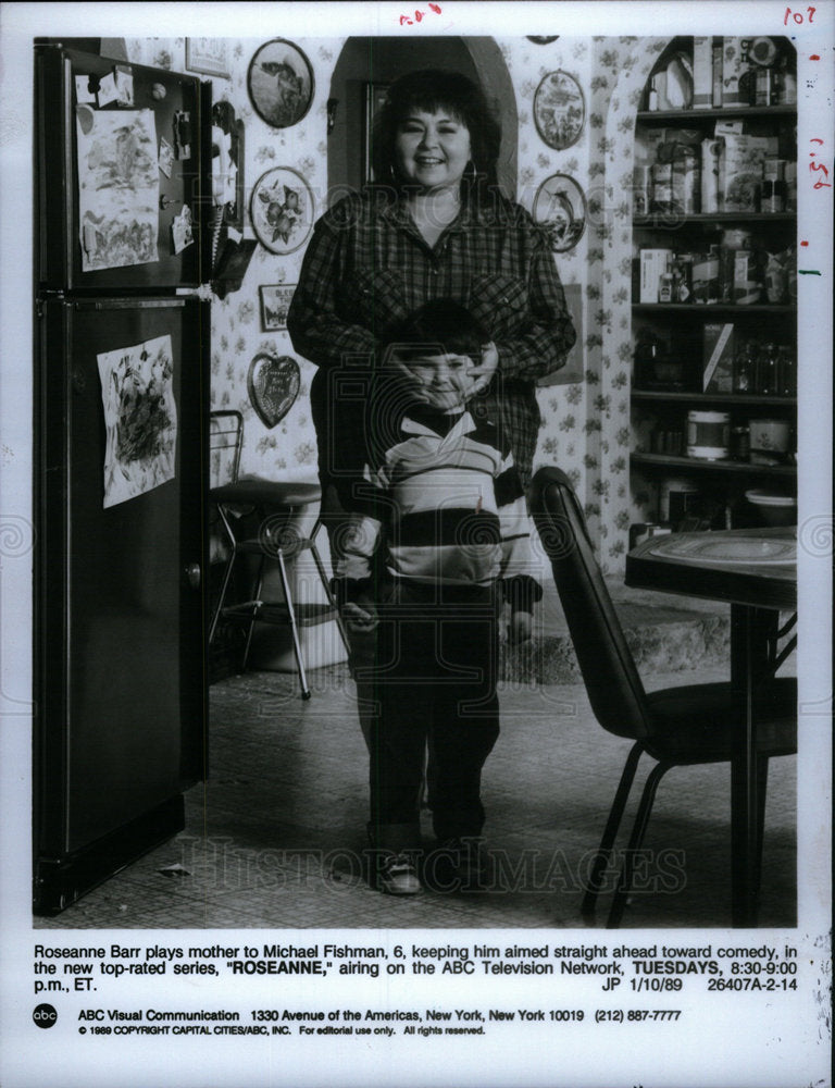 1989 Press Photo Roseanne Barr American Film Actress - Historic Images