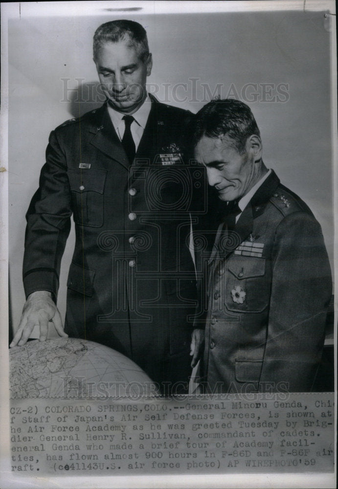 1959 Press Photo Japanese General on Tour - Historic Images