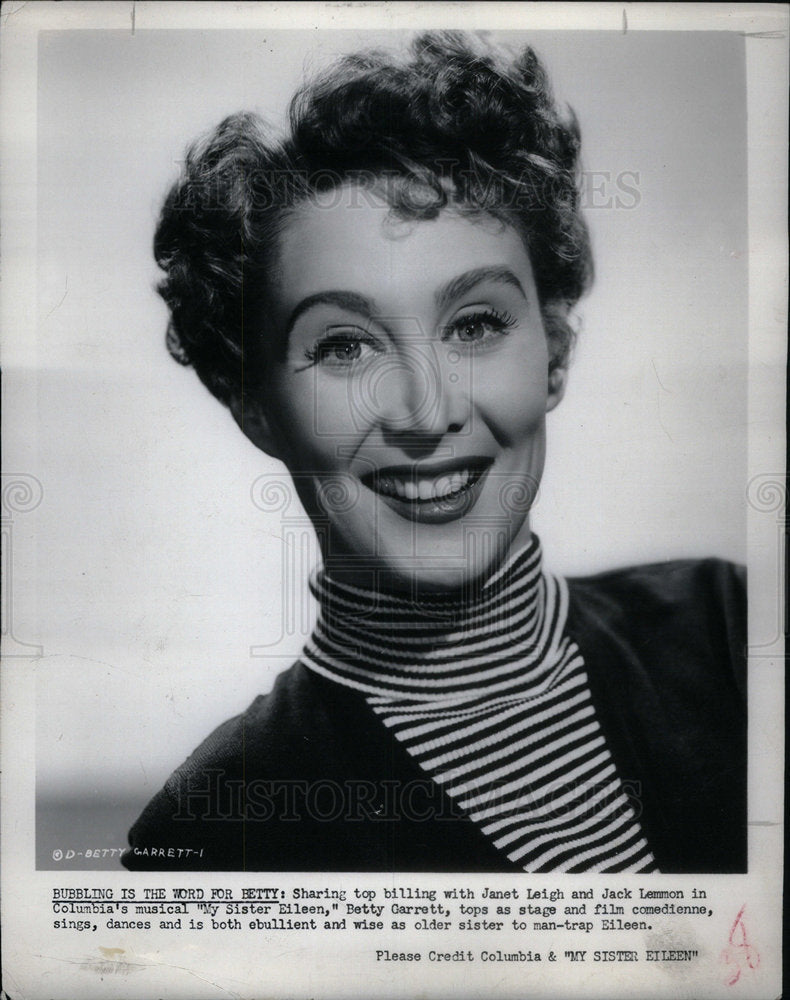 1956 Press Photo Betty Garrett/Actress/Comedy - Historic Images