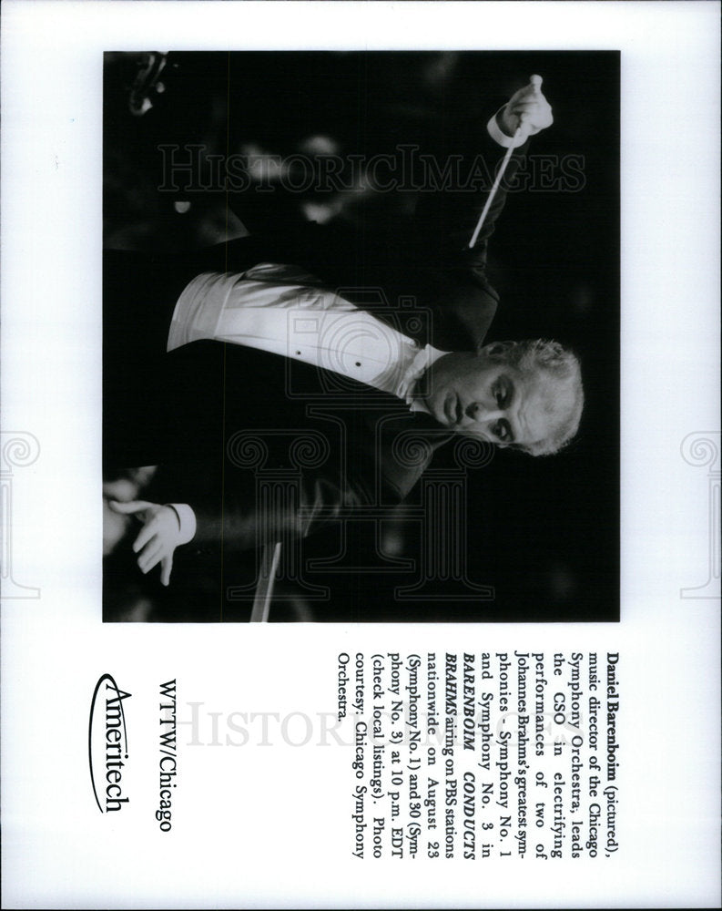 1988 Press Photo Daniel Barenboim Pianist and Conductor - Historic Images