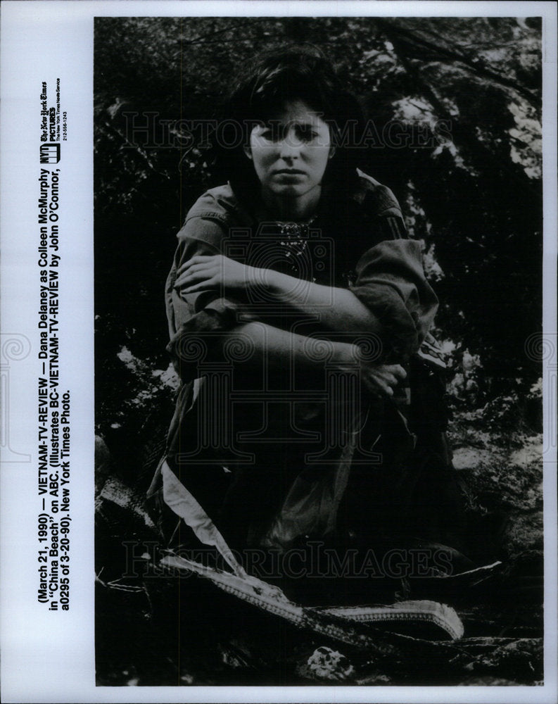 1990 Press Photo China Beach Actress Dana Delaney - Historic Images