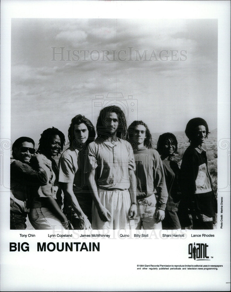 1994 Press Photo Big Mountain band Tony Chin Lynn Billy - Historic Images