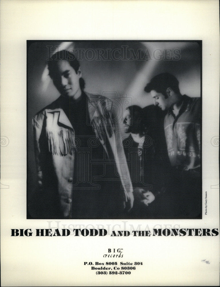 1992 Press Photo Big Head Todd Monsters Sweatly State - Historic Images