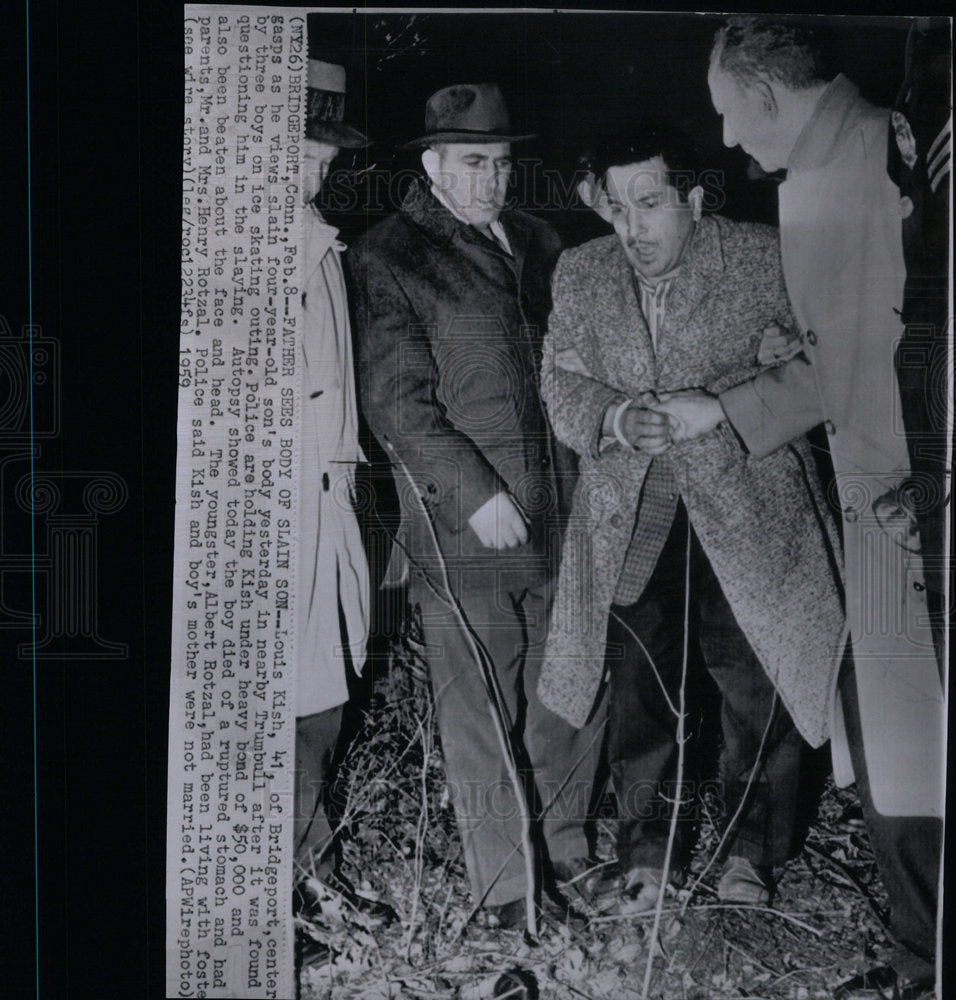 1959 Press Photo Louis Kish Bridgeport Father Slain - Historic Images