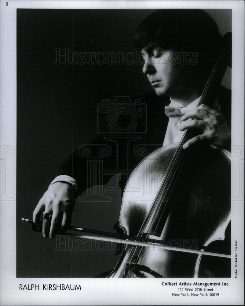 1987 Press Photo Ralph Kirshbaum American cellist solo - Historic Images