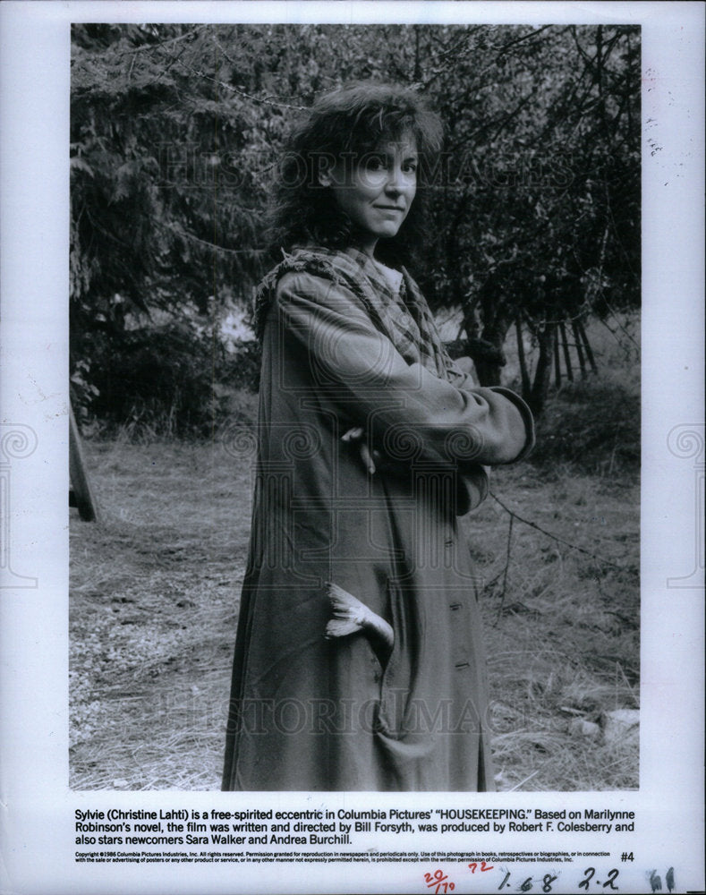 1988 Press Photo Christine Lahti Actress Housekeeping - Historic Images