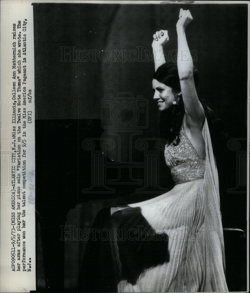 1973 Press Photo Colleen Ann Metternich Miss America - Historic Images