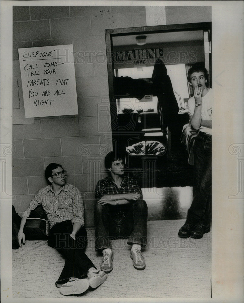 1981 Press Photo Michigan university students Dougles - Historic Images