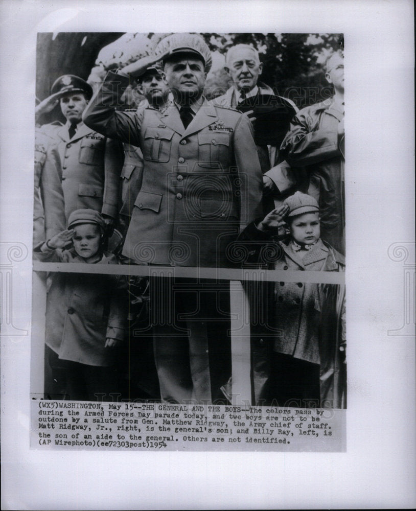 1954 Press Photo Gen. Matthew Ridgway Chief of Staff - Historic Images