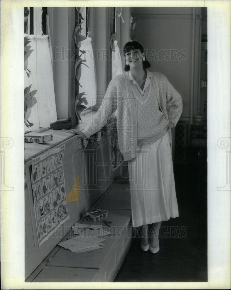 1987 Press Photo Karen Hembrough Macauley White Cotton - Historic Images