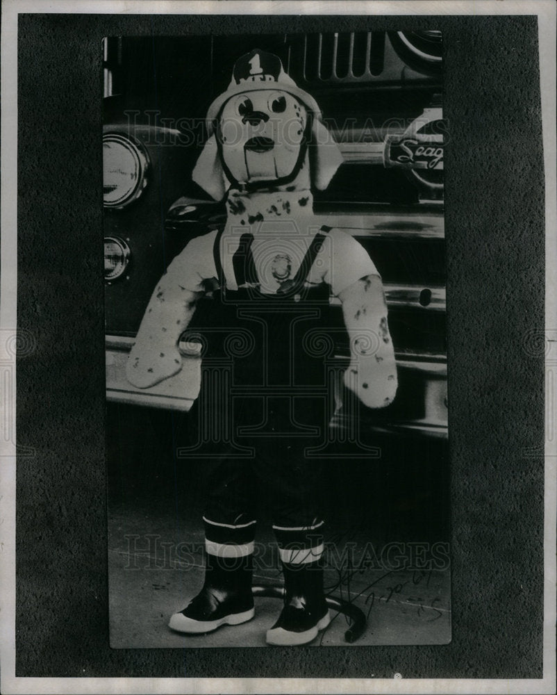 1969 Press Photo Sparky Mascot Moline Fire Department - Historic Images