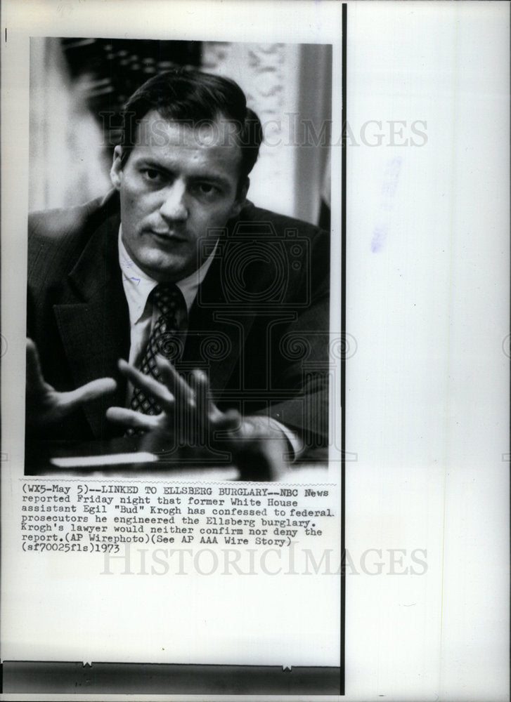 1973 Press Photo NBC News Report White House Bud - Historic Images