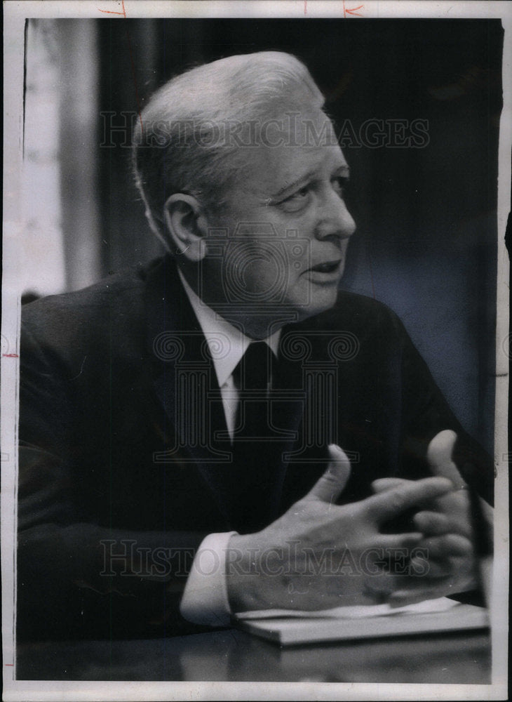 1968 Press Photo David Kennedy central banker revised - Historic Images