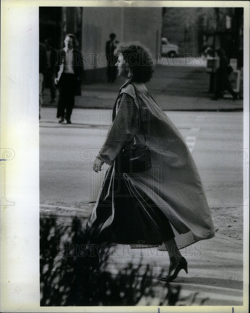 1984 Press Photo Joyce Frank checked parachute cloth - Historic Images