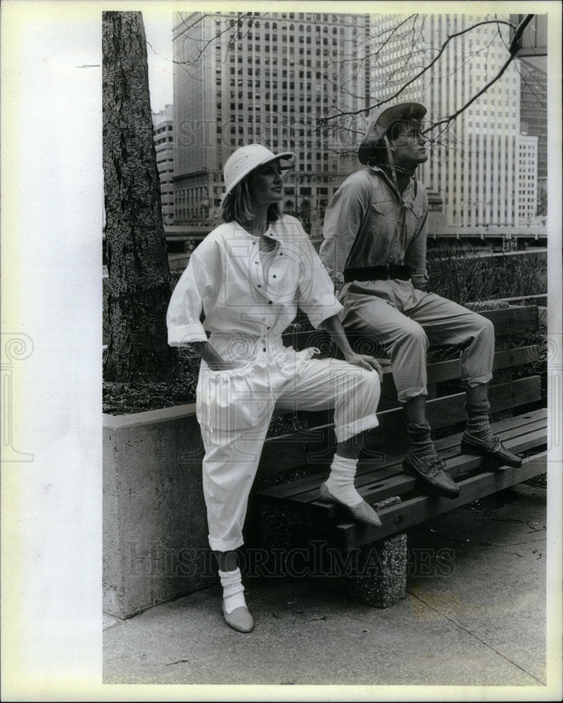 1986 Press Photo Toucan Country Khaki cotton ribbed - Historic Images