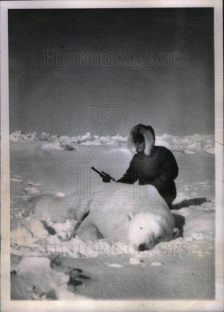 1986 Press Photo Mike Ferrell Chukchi Sea Aurora White - Historic Images