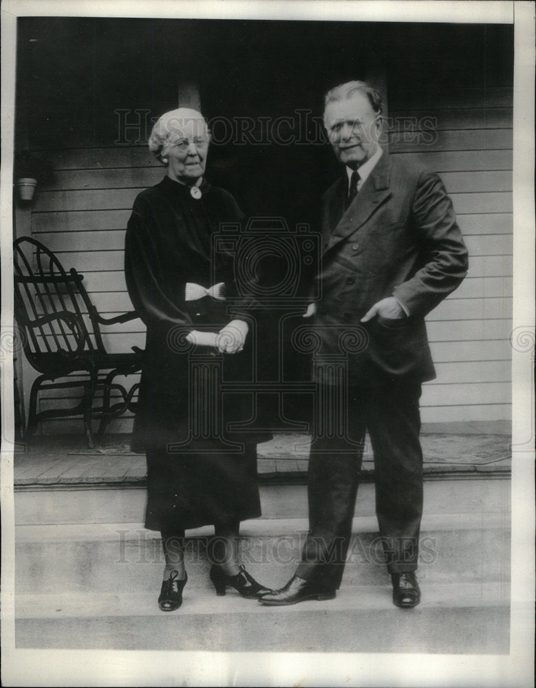 1936 Press Photo Sen William Borah sister Mrs Mattie - Historic Images