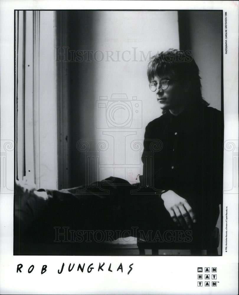 1986 Press Photo Rob Jungklass Rock Music Singer - Historic Images